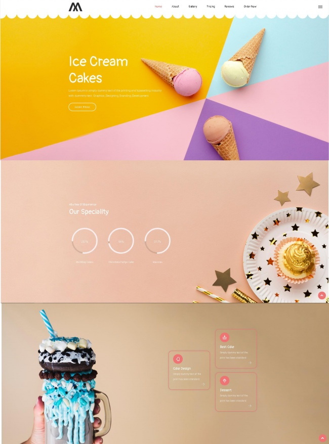 冰激凌蛋糕美食网站